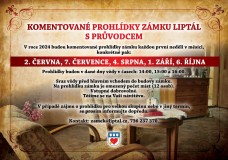 Komentované prohlídky na ZÁMKU LIPTÁL
