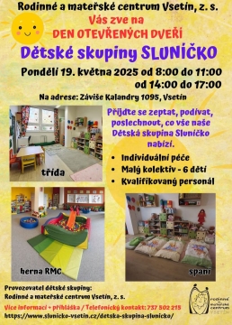 SLUNÍČKO - DEN OTEVŘENÝCH DVEŘÍ