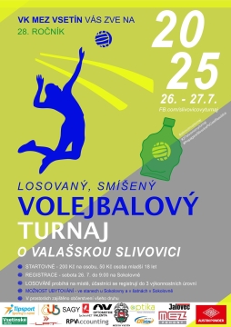 28.VOLEJBALOVÝ TURNAJ O VALAŠSKOU SLIVOVICI 26.7.
